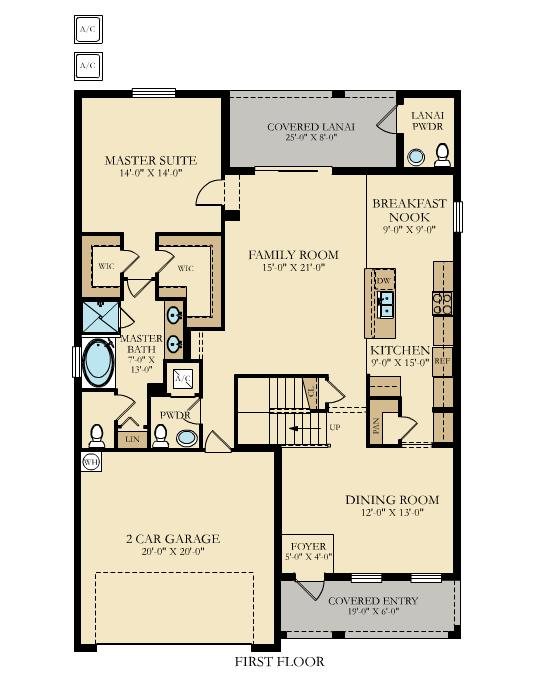 Navona Floor Plan in Bella Vida, Cape Coral by Lennar, 2,765 Square Feet, 4 Bedrooms, 3 Baths, 2 Car Garage, 2 Stories Single Family Home